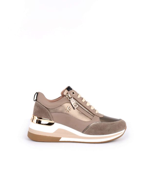 SNEAKERS CON ZEPPA KEYS DONNA TAUPE