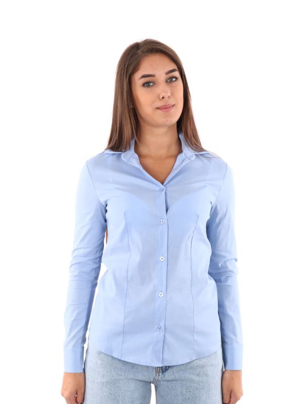 CAMICIA MANICA LUNGA EFFEPI DONNA CELESTE