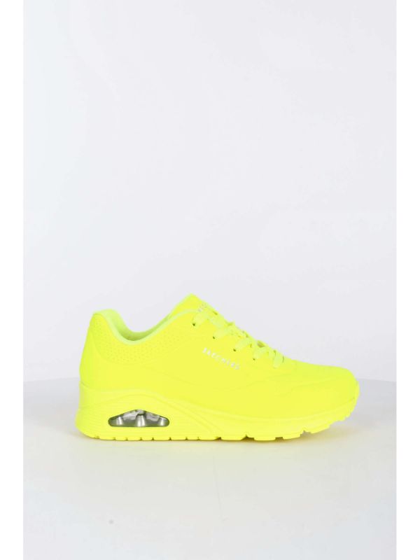 SKECHERS DONNA UNO NIGHT SHADES GIALLO FLUORESCENTE 73667 NYEL Online a Meca Moda Dress Shoes