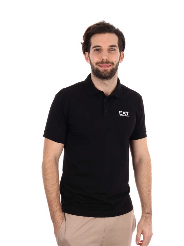 POLO CORE IDENTITY JERSEY EA7 EMPORIO ARMANI UOMO NERO