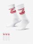 NIKE CALZE 3PZ - BIANCO-ROSSO - 0