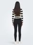 JDY PLUM L/S O-NECK - NERO-BIANCO - 2