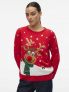 VERO MODA SNOWY DEER - ROSSO - 0