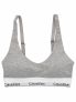 CK LINED BRALETTE - GRIGIO - 0